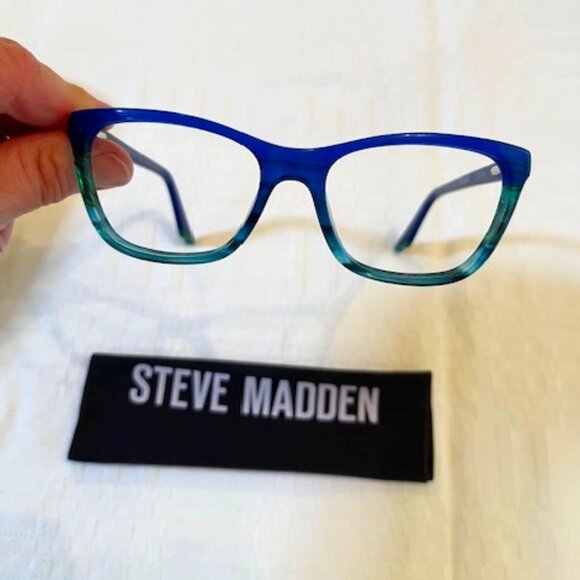 STEVE MADDEN | Fantassia Blue Horn Fade Eye frames with Hard Case - Picture 2 of 9
